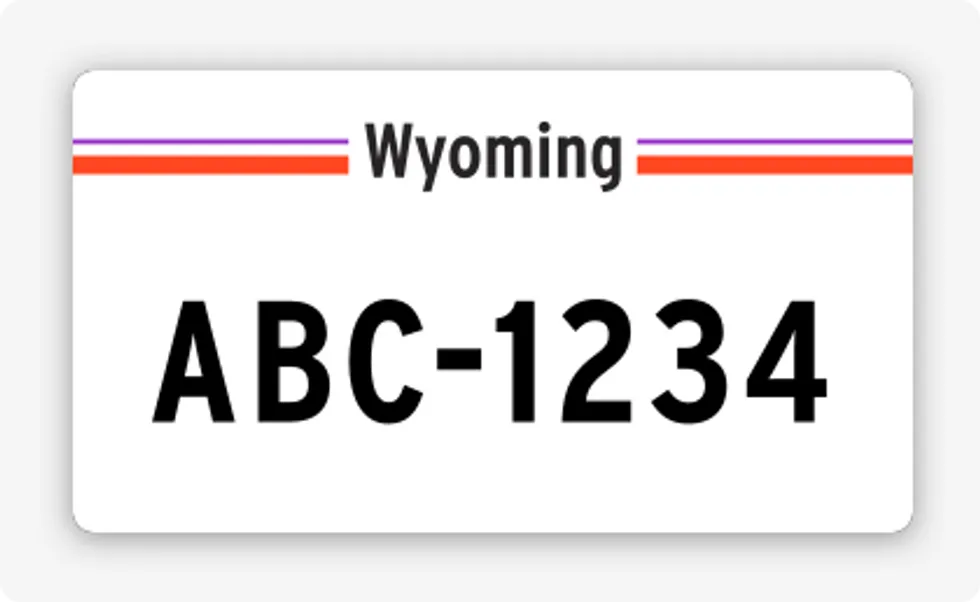 license plate lookup Wyoming
